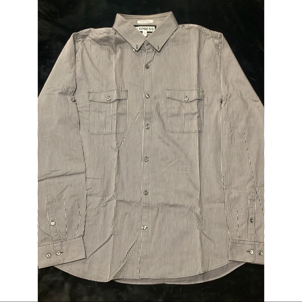 Express Men’s Striped Dress Shirt